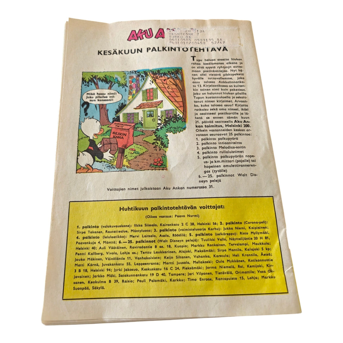 Aku Ankka -lehti 1967/23