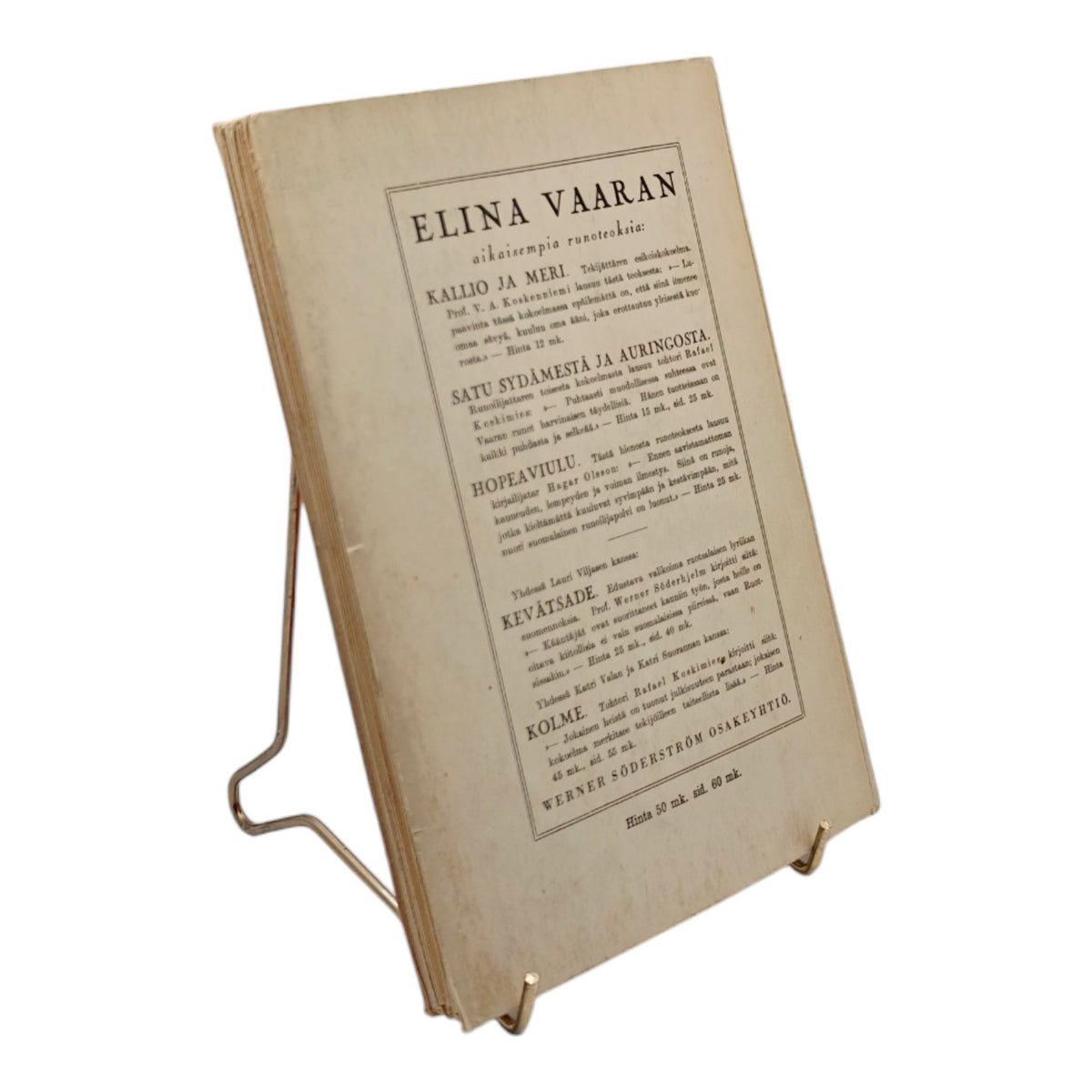 Vaara Elina, Kohtalon Viulu