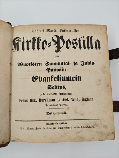 Tohtori Martti Lutheeruksen Kirkko-postilla talvi-puoli