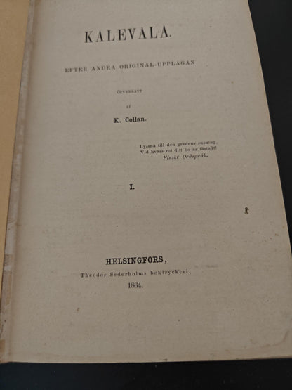 Kalevala 1864 svensk utgåva