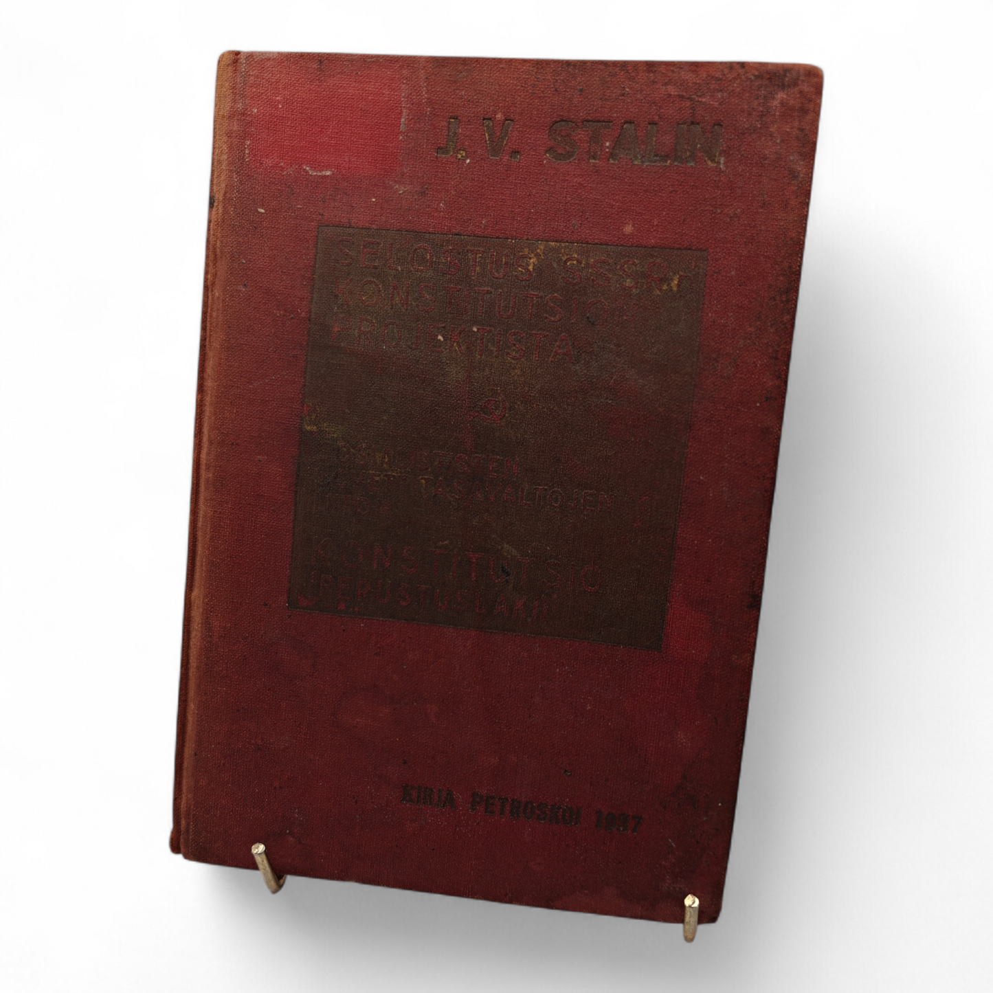 J.V. Stalin Neuvostoliiton perustuslakisuunnitelmasta : selostus VIII:ssa yleisliittolaisessa ylimääräisessä yleisliittolaisessa neuvostojen edustajakokouksessa marrask. 25 p:nä 1936 Selostus SSSR:n konstitutsion projektista