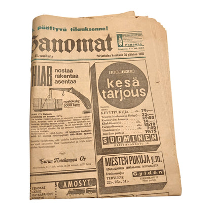 Turun Sanomat perjantai 25.6.1965